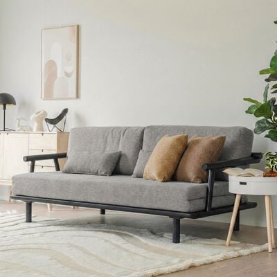 Tanko 3-istuttava vuodesohva musta/Aragon 20 beige